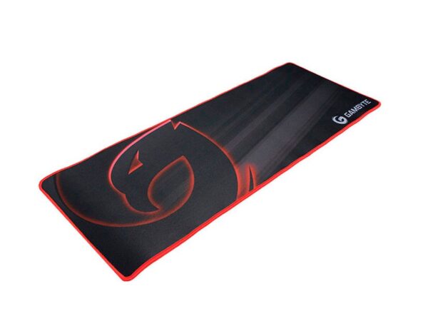 PAD MOUSE GAMBYTE BLAZE PRO GAMING XL 800MM X 300MM, MATERIAL GOMA ANTIDESLIZANTE, BORDE DE ALTA GAMA CON COSTURA EN COLO ROJO