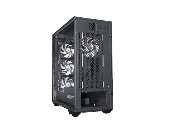 CASE GAMBYTE SHADOW BLADE SIN FUENTE, CON PANEL LATERAL DE VIDRIO TEMPLADO, 4 VENTILADORES LED ARGB, 4 PUERTOS USB, COLOR NEGRO (SHADOW BLADE) - Imagen 3