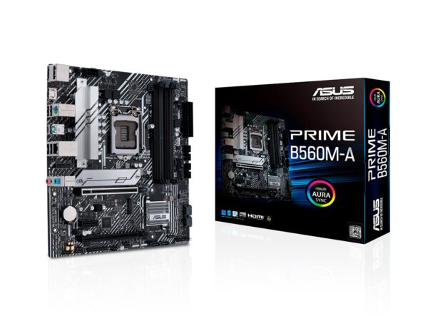 PLACA MADRE ASUS PRIME B560M-A, PARA PROCESADORES INTEL LGA 1200, 4 RANURAS DE MEMORIA DDR4 HASTA 128GB,11VA GENR. (90MB17A0-M0EAY0) - Imagen 4