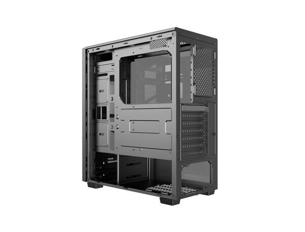 CASE GAMBYTE RAZOR SIN FUENTE, CON PANEL LATERAL DE VIDRIO TEMPLADO, 4 VENTILADORES LED ARGB, 4 PUERTOS USB, COLOR NEGRO - Imagen 4