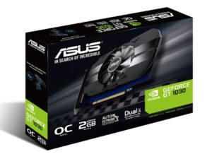 TARJETA DE VIDEO ASUS GT1030 2GB DDR5 NVIDIA OC 64BITS