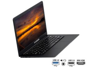 LAPTOP HYUNDAI CELERON N4020 HYBOOK, PANTALLA 14.1 PULGADAS IPS HD, RAM 4GB, DISCO SOLIDO SSD 128GB, WINDOWS 10 PRO, 8GEN