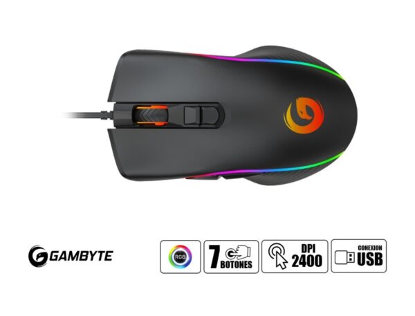 COMBO 4 EN UNO GAMBYTE GRYPHUS-H, TECLADO CON ILUMINACION RGB, MOUSE ILUMINACION RGB, AURICULAR NEGRO RGB, PAD MOUSE, INTERFAZ USB - Imagen 4