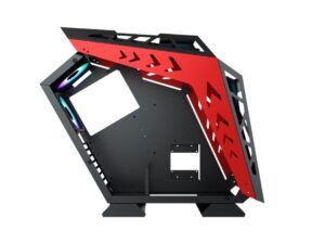 CASE GAMBYTE METAL WARRIOR RED SIN FUENTE, CON PANEL LATERAL DE VIDRIO TEMPLADO, 2 VENTILADORES LED ARGB, 3 PUERTOS USB (GI-MWARRIORRED-AC)