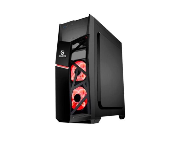 CASE GAMBYTE VADER, SIN FUENTE DE PODER COLOR NEGRO, 1 PANEL DE VIDRIO, LED COLOR ROJO (GTT1205A) - Imagen 3