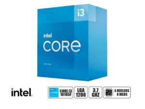 PROCESADOR INTEL CORE I3 10105F 3.7 GHZ HASTA 4.4 GHZ, 6MB, 4 NUCLEOS, LGA 1200