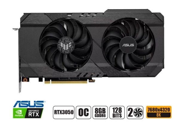 TARJETA DE VIDEO ASUS RTX3050 OC 8GB GDDR6 TUF