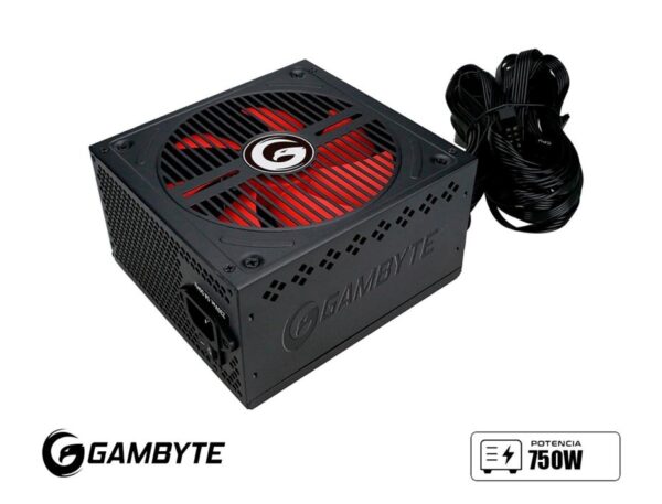 FUENTE DE PODER GAMBYTE 600W MOD. GN600 BAG ATX, BASIC MODULAR, COLOR NEGRO (PS-GN600-FT) - Imagen 3