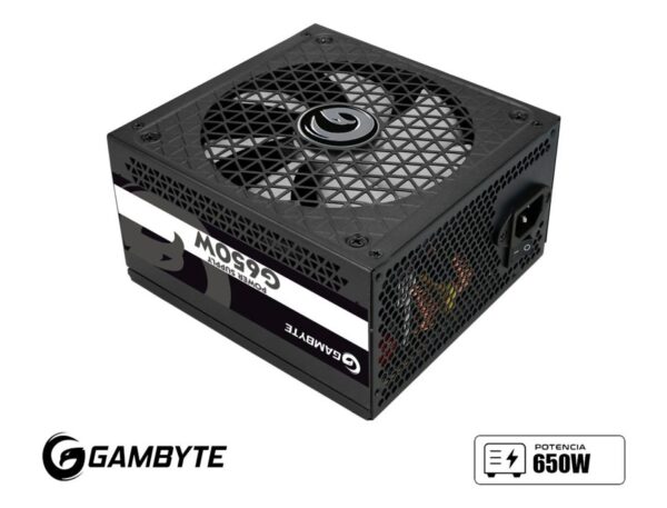 FUENTE DE PODER GAMBYTE G650W BAG ATX, 80 PLUS, WHITE, NO MODULAR, COLOR NEGRO (PS-G650-FT) - Imagen 3