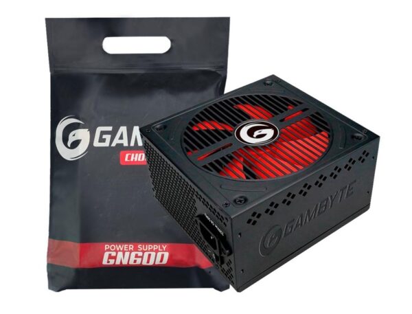 FUENTE DE PODER GAMBYTE 600W MOD. GN600 BAG ATX, BASIC MODULAR, COLOR NEGRO (PS-GN600-FT) - Imagen 2