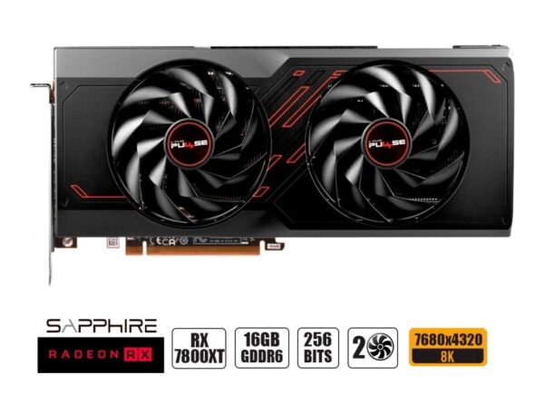 TARJETA DE VIDEO SAPPHIRE PULSE RADEON RX7800XT GAMING 16GB GDDR6 256BITS