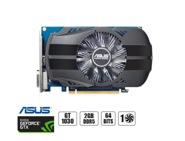 TARJETA DE VIDEO ASUS GT1030 2GB DDR5 NVIDIA OC 64BITS