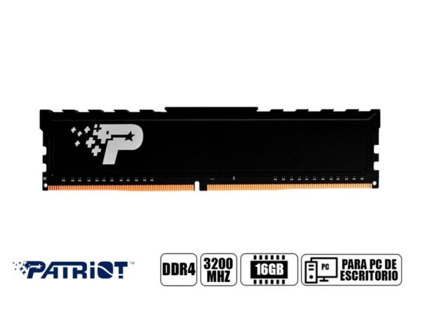 MEMORIA RAM PATRIOT DDR4 16GB / 3200 SIGNATURE PREMIUM | NEGRO - Imagen 3