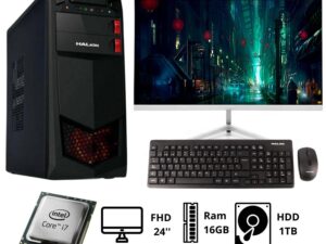 Computadora Pc Intel Core i7 3.40 GHZ 16GB HDD 1TB SSD 480GB MONITOR DE 24 FHD