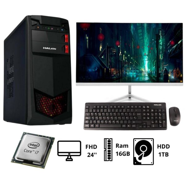 CPU HP ProDesk G4 Ci7 8va16RAM 1TB SSD 1TB HDD+ Monitor Nuevo 19 Video Dedic 2GB