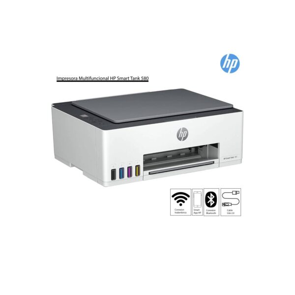 Impresora Todo-en-Uno HP Smart Tank 580 Multifuncional Inalámbrico - Imagen 2