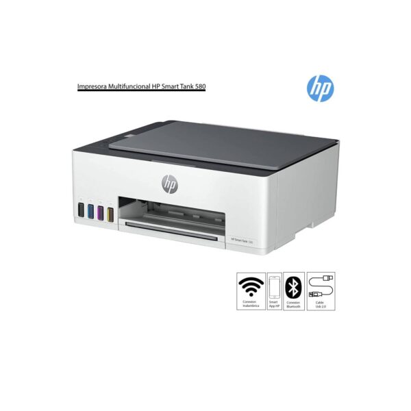 Impresora Todo-en-Uno HP Smart Tank 580 Multifuncional Inalámbrico - Imagen 3