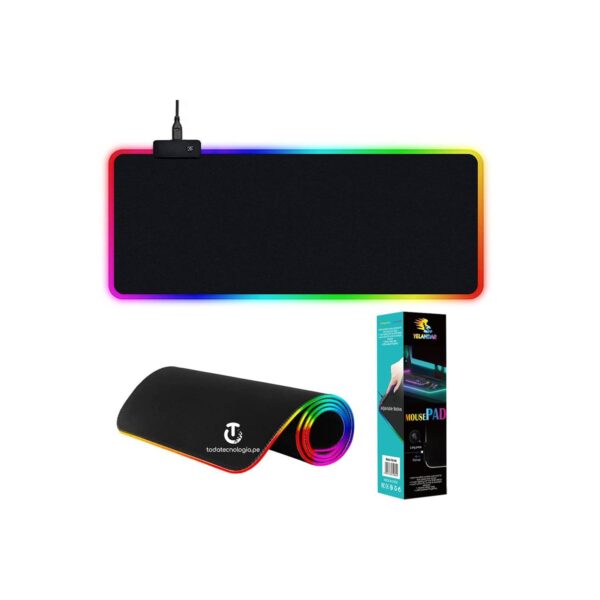 Pad Mouse Gaming RGB Con Switch de Cambio Alfombrilla PC 30x80x04cm - Imagen 4