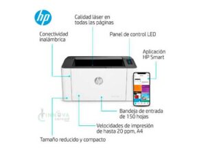 Impresora Hp Laser 107w Monocromática -Wifi