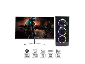 Pc Gamer Ryzen 7 5th Monitor 27 165hz Video Rtx3060 12gb Ram16Gb Ssd 1Tb