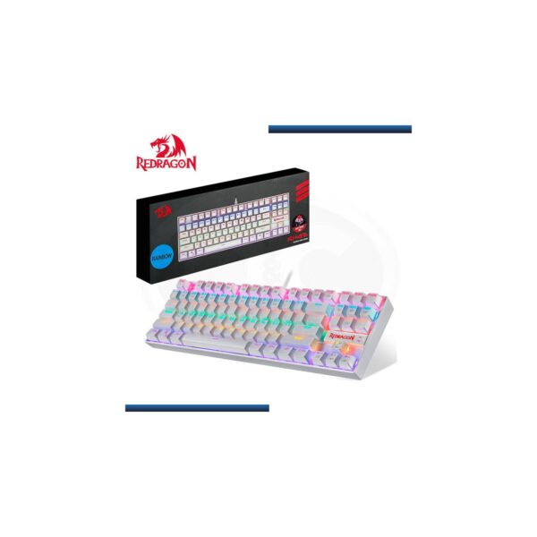 Teclado Redragon KUMARA Rainbow K552W-KR-SP WHITE Spanish