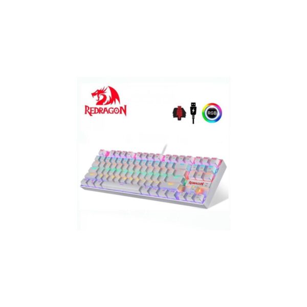 Teclado Redragon KUMARA Rainbow K552W-KR-SP WHITE Spanish - Imagen 3