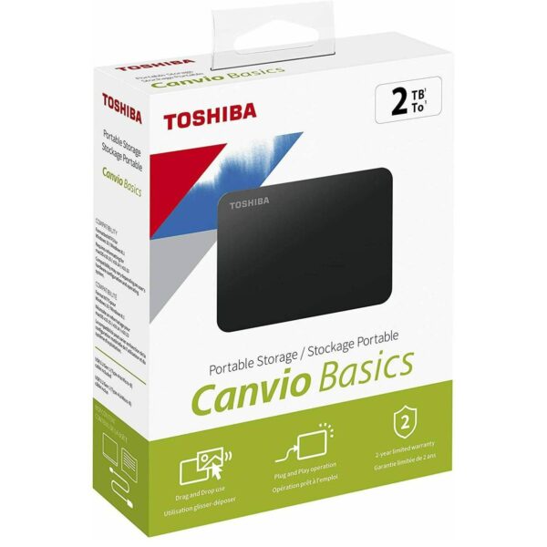 Toshiba Disco Externo 2TB Canvio Basic Negro