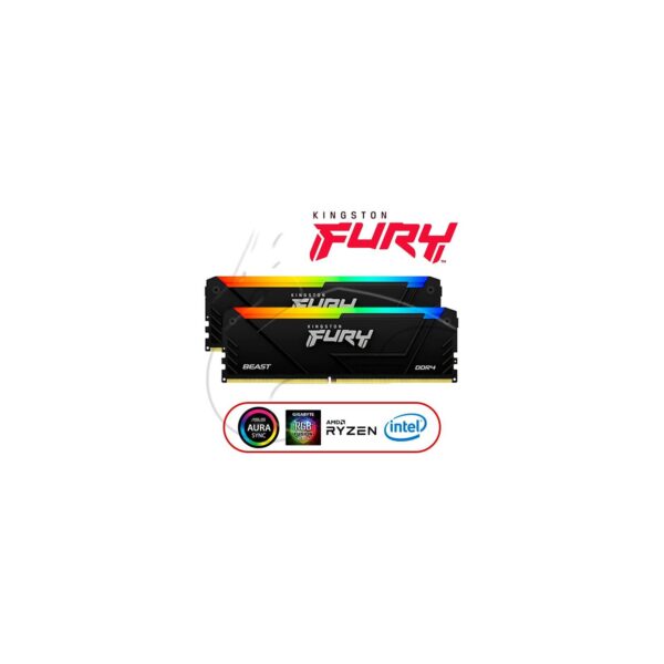 Memoria Ram 32GB Fury Beast 3200 Mhz Pc " RGB " - Imagen 2