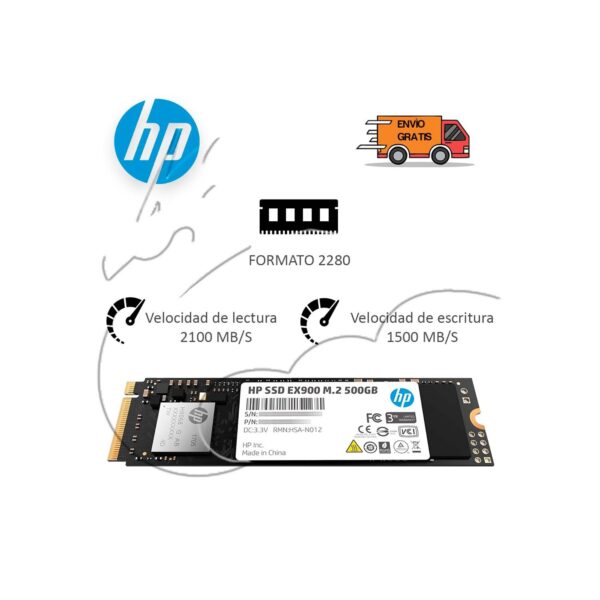 Unidad De Estado Solido Ssd Hp Ex900 500gb 2100 Mb/s M2 - Imagen 3