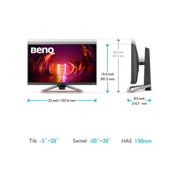 Monitor Gaming BenQ 24.5'' MOBIUZ EX2510S 1ms IPS 165Hz HDRi FreeSync - Imagen 3