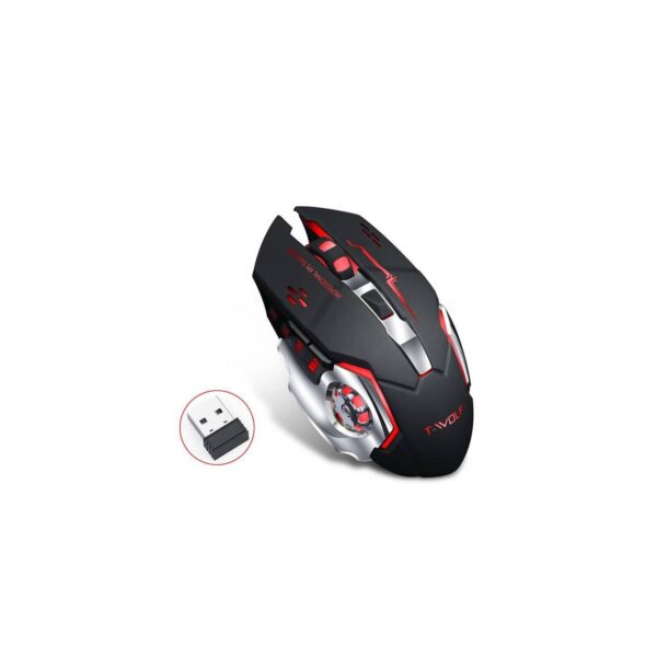 MOUSE INALAMBRICO GAMER RECARGABLE LUZ RGB - TWOLF - Imagen 3