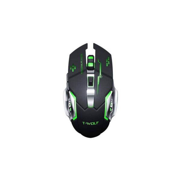 MOUSE INALAMBRICO GAMER RECARGABLE LUZ RGB - TWOLF - Imagen 2