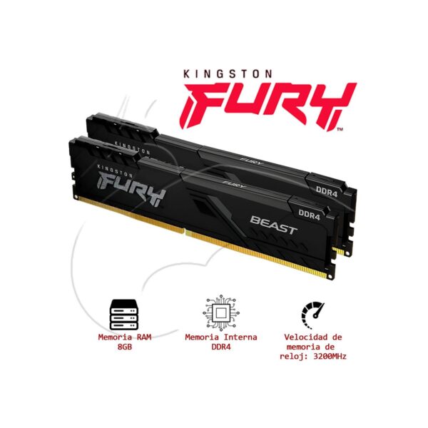 Memoria Ram 2666mhz 8gb Ddr4 Fury Beast Original