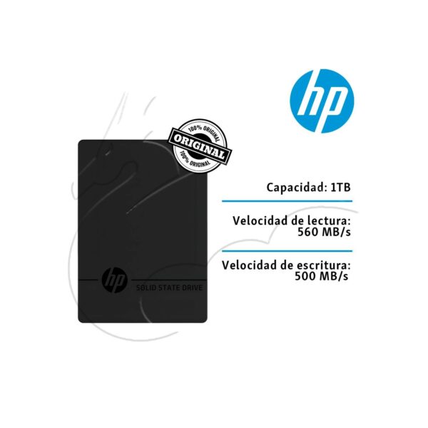 Disco Duro externo estado sólido HP P600 1TB USB 3.1 Tipo - Imagen 3