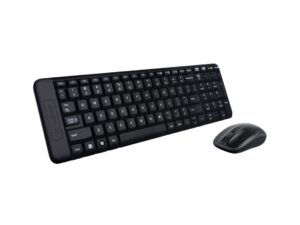 COMBO 2 EN UNO LOGITECH INALAMBRICO MK220, TECLADO CONCAVAS, RESISTENTE, MOUSE 3 BOTONES SENSOR HASTA1000 DPI