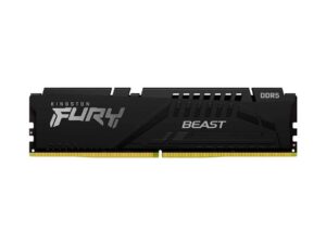 MEMORIA RAM KINGSTON DDR5 16GB, FRECUENCIA 4800 MHZ, FURY BEAST, NEGRO, PARA PC DE ESCRITORIO