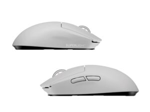 MOUSE INALAMBRICO LOGITECH G PRO X SUPERLIGHT GAMING HERO, HASTA 25,600 DPI, CON RECEPTOR USB, 5 BOTONES, WHITE