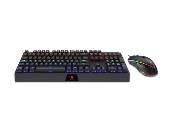 COMBO 2 EN UNO ANTRYX CHROME STORM GC-5100, TECLADO SWITCH BLUE RETROILUMINACION RGB, MOUSE 7 BOTONES SENSOR HASTA 10000 DPI, BLACK - Imagen 2