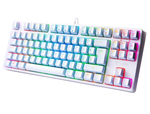 TECLADO VSG GAMER ALNITAK BLANCO 80% MECANICO, CON ILUMINACION RGB LED, SWITCH RED - Imagen 5