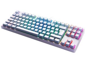 TECLADO VSG GAMER ALNITAK BLANCO 80% MECANICO, CON ILUMINACION RGB LED, SWITCH RED