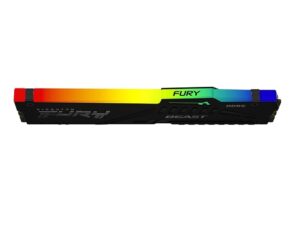 MEMORIA RAM KINGSTON DDR5 16GB, FRECUENCIA 5200 MHZ, FURY BEAST NEGRO CON ILUMINACION LED RGB, PARA PC DE ESCRITORIO