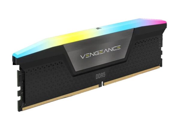 MEMORIA RAM CORSAIR DDR5 32GB (16GBX2), FRECUENCIA 5200 MHZ, VENGEANCE C40 BLACK CON ILUMINACION LED RGB, PARA PC DE ESCRITORIO - Imagen 4