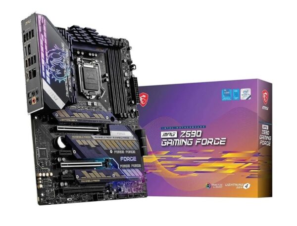 PLACA MADRE MSI MPG Z590 GAMING FORCE, PARA PROCESADORES INTEL LGA 1200, 4 RANURAS DE MEMORIA DDR4 DE 128GB BUSS 2133 MHZ,10 Y 11VA GEN (911-7D06-023) - Imagen 2