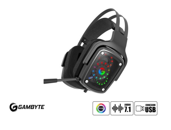 COMBO 4 EN UNO GAMBYTE BATTLECRUISER, TECLADO CON ILUMINACION RGB, MOUSE ILUMINACION RGB, AURICULAR NEGRO RGB, PAD MOUSE, USB - Imagen 4