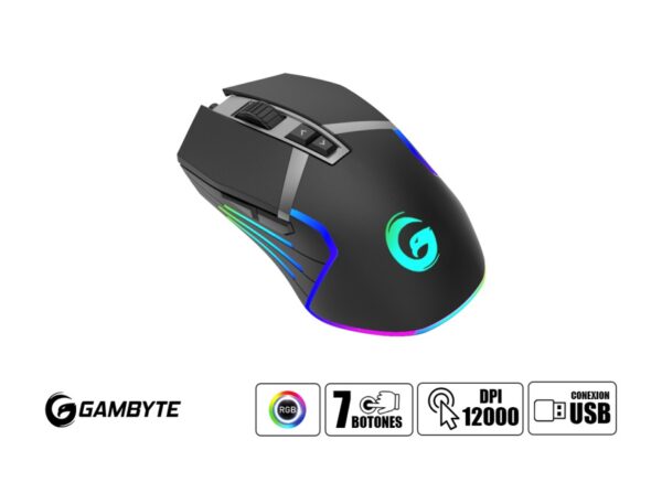 COMBO 4 EN UNO GAMBYTE BATTLECRUISER, TECLADO CON ILUMINACION RGB, MOUSE ILUMINACION RGB, AURICULAR NEGRO RGB, PAD MOUSE, USB - Imagen 3