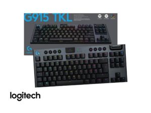 TECLADO LOGITECH INALAMBRICO GAMING MECANICO G915 TKL | LED- RG | |SWITCH BROWN