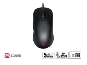 MOUSE ZOWIE FK2-B GAMING, SENSOR HASTA 3200 DPI, CON 5 BOTNOES, CONEXION USB, COLOR NEGRO