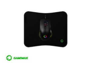 KIT 2 EN UNO - PAD MOUSE+MOUSE - GAMEMAX CON ILUMINACION LED RGB, 3200DPI, CONEXION USB