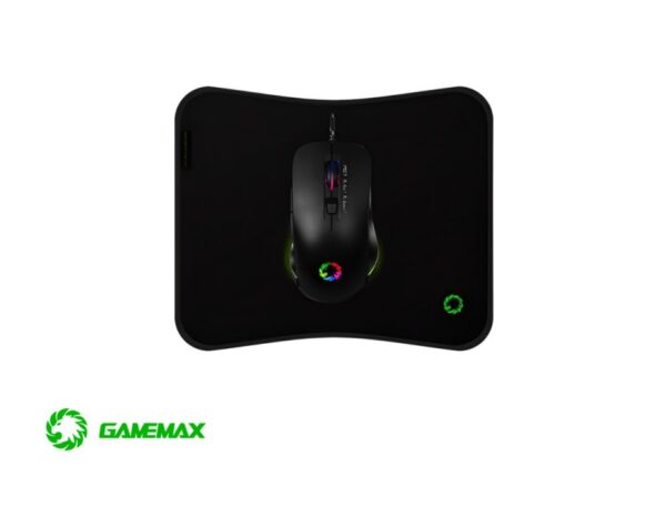 KIT 2 EN UNO - PAD MOUSE+MOUSE - GAMEMAX CON ILUMINACION LED RGB, 3200DPI, CONEXION USB - Imagen 2