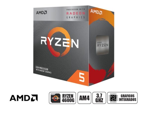 PROCESADOR AMD RYZEN 5 4600G 3.7GHZ, 8MB, 6 NUCLEOS, GRAFICO RADEON VEGA 7, AM4 (100 -100000147BOX)